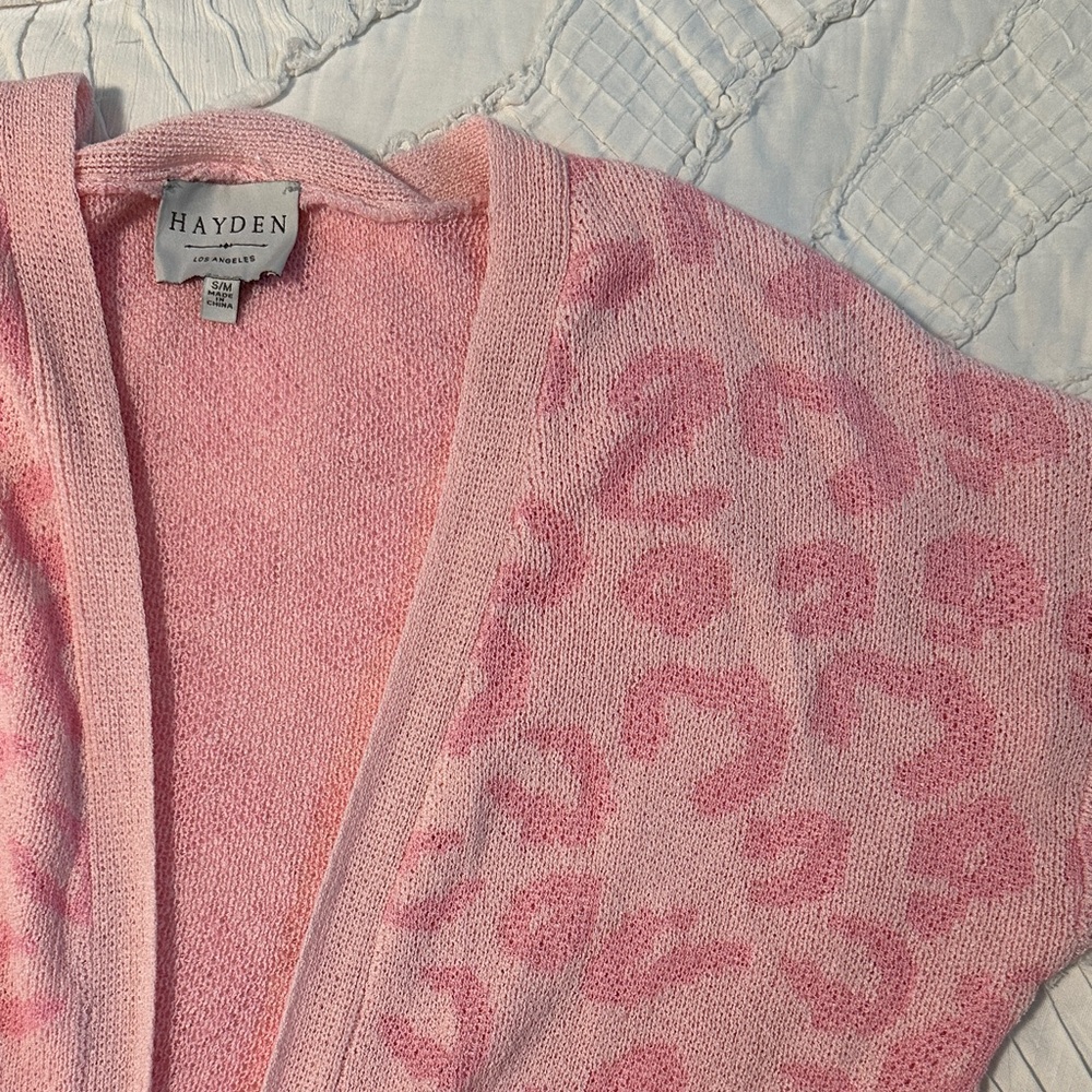 Hayden Blush Pink Leopard Cardigan